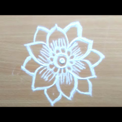 easy rangoli by Rajeshwari Arun