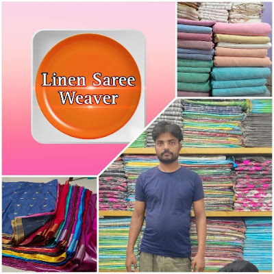 linen saree weaver
