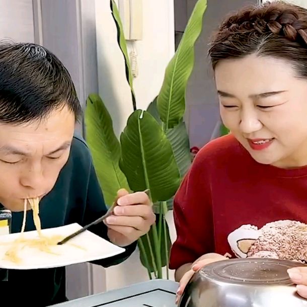 Couple Eating Food