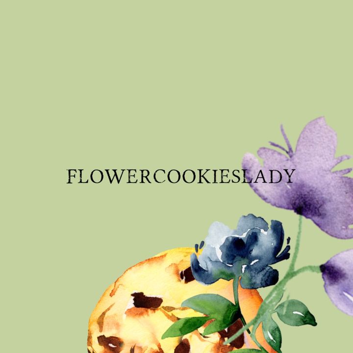 Flower cookies lady