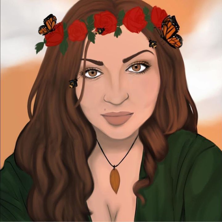 Rose Under Cypresses 🌹